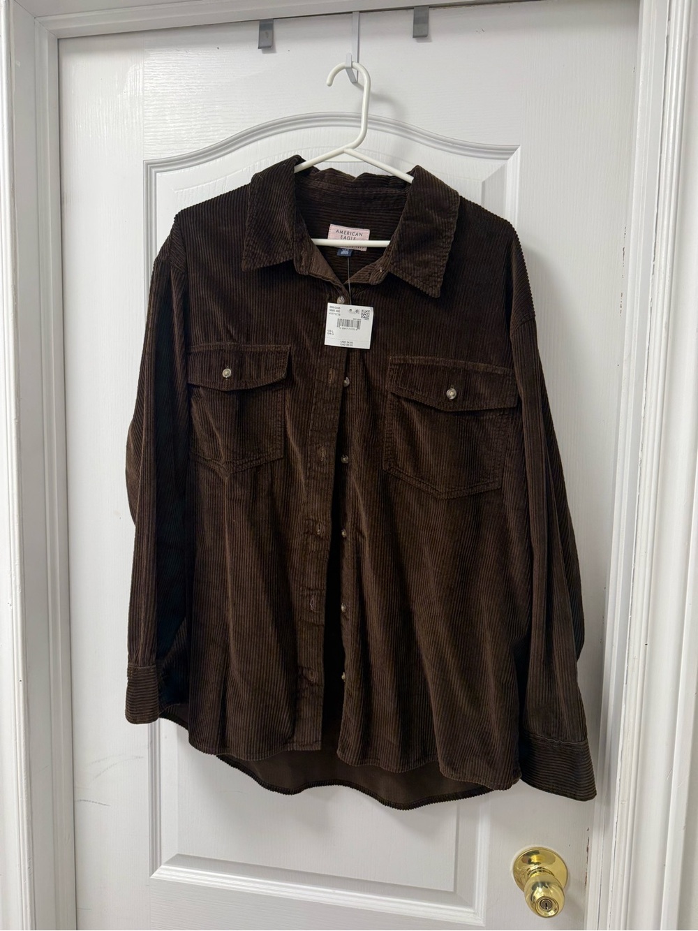 Brand New 🆕 American Eagle Outfitters Brown Corduroy Button-Up Shirt Jacket